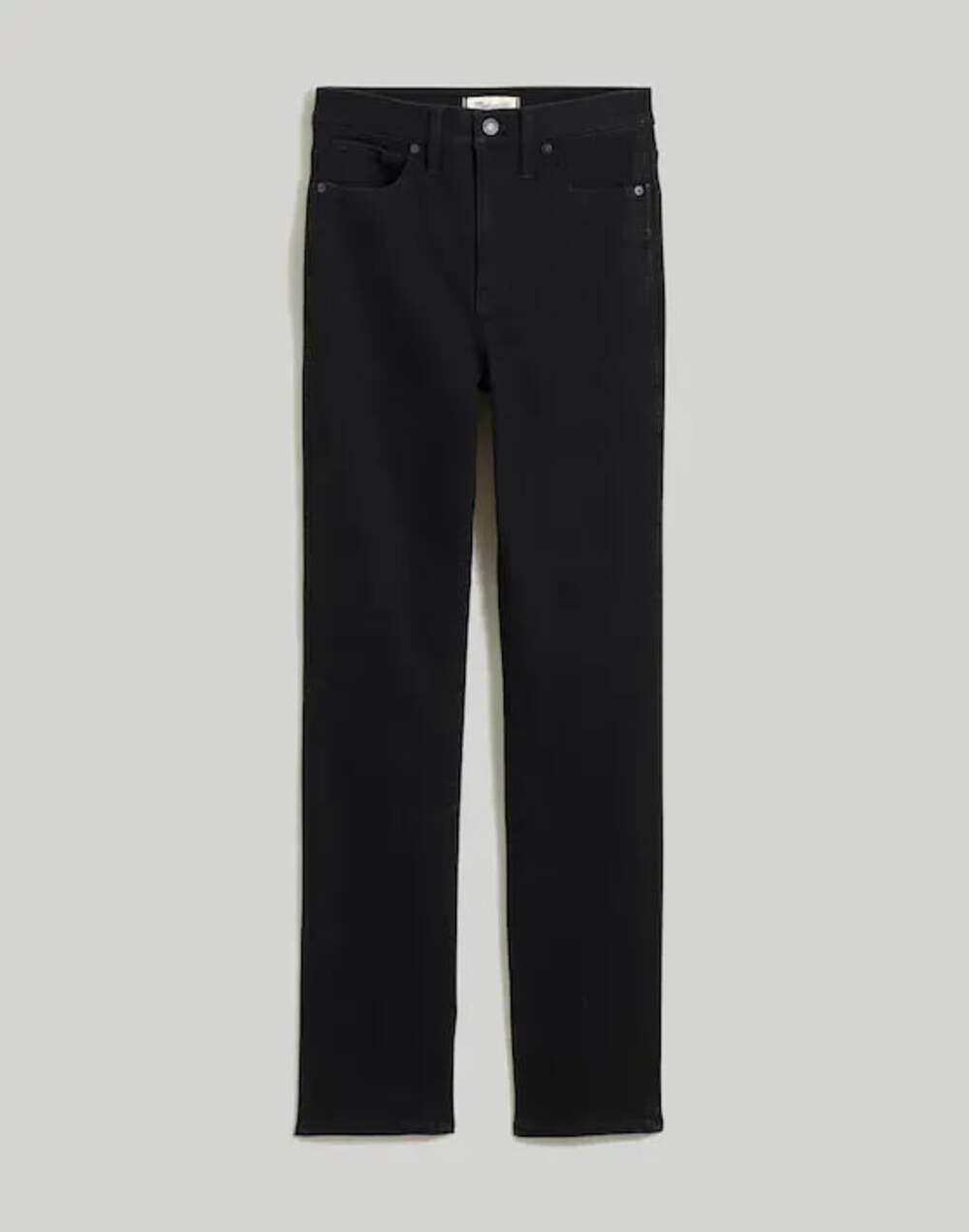 Madewell High-Rise Stovepipe Jeans in Black Rinse Wash 28